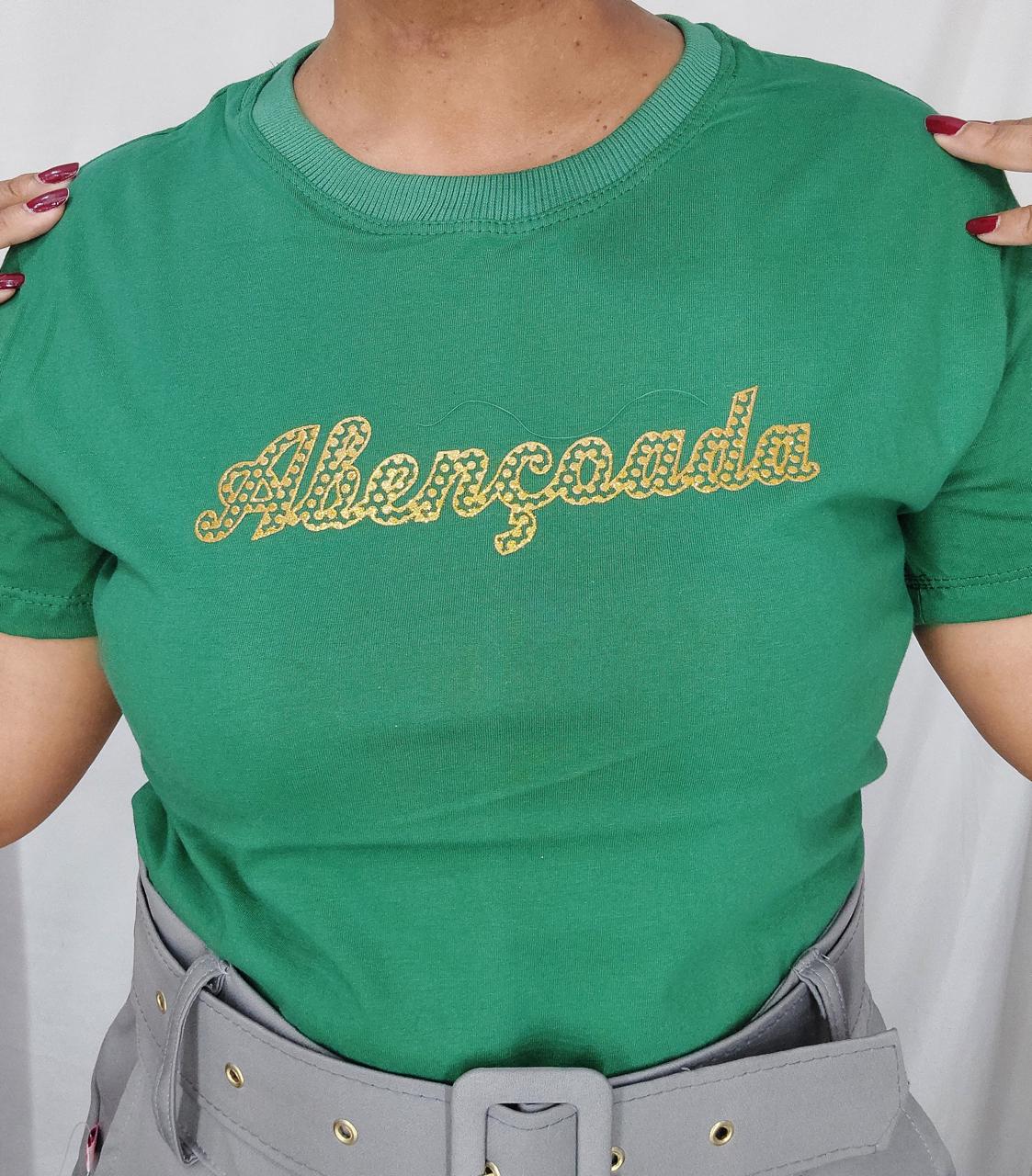Camiseta Abençoada verde