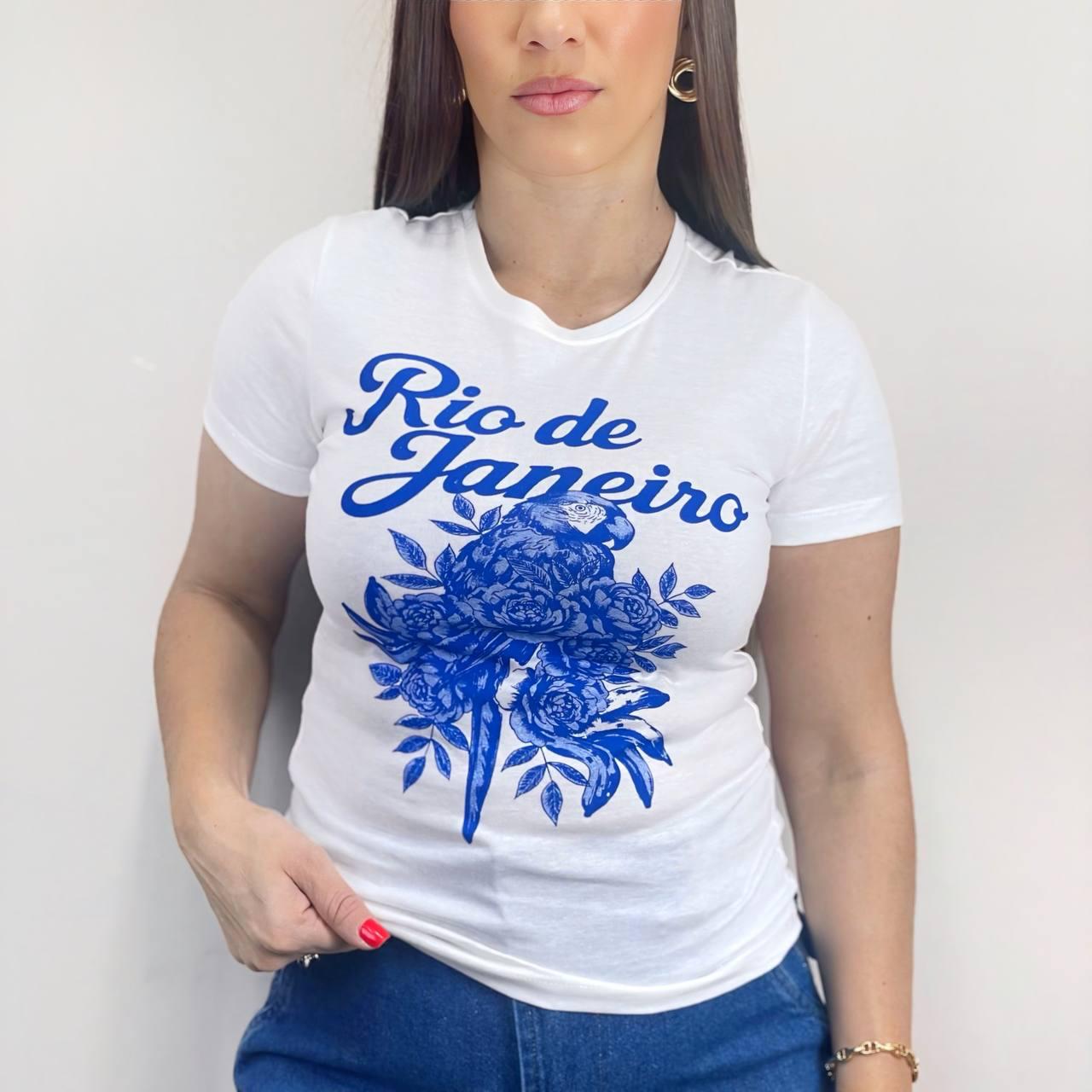 Camiseta Arara Azul branco