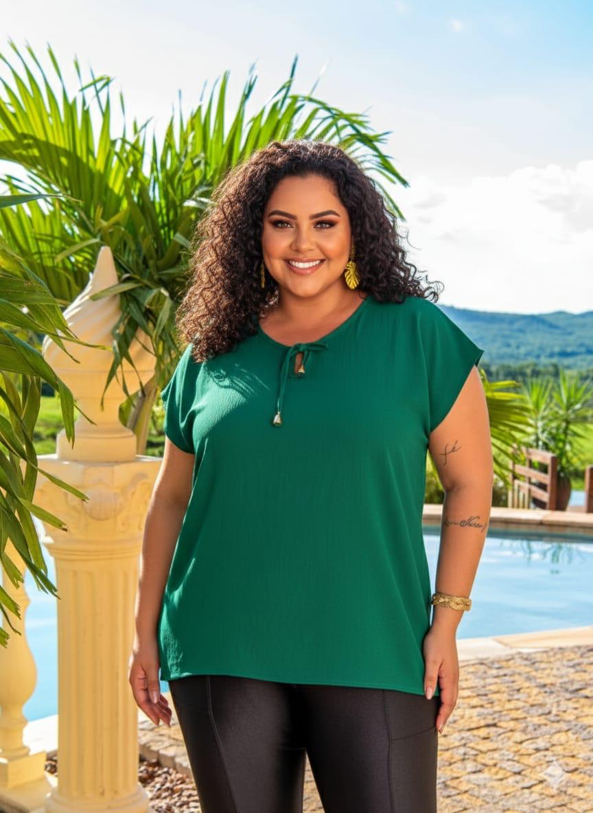 Blusa Gola Laço verde