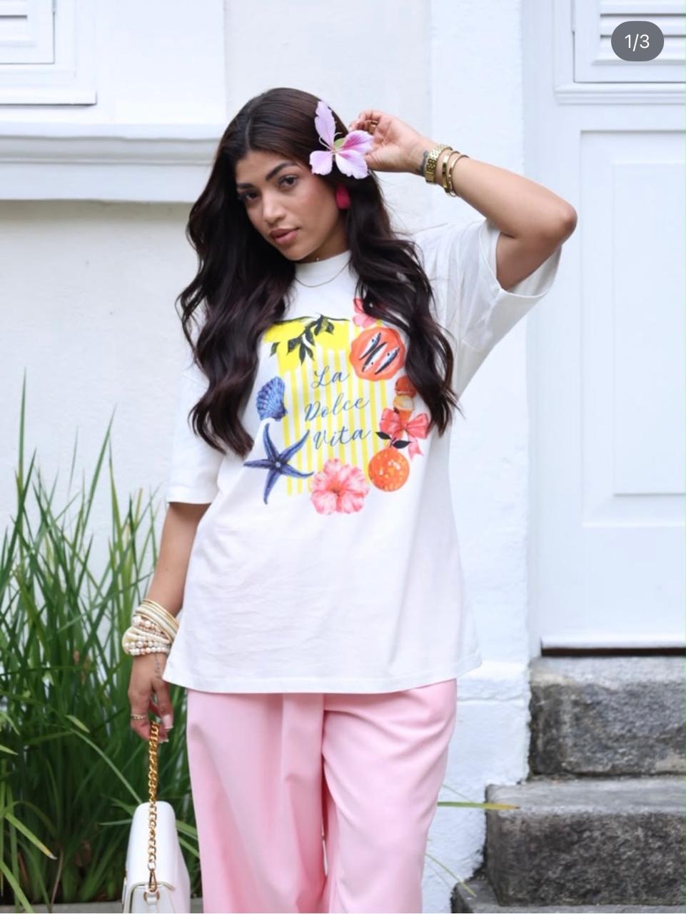 Camiseta La Dolce Vita off-white
